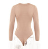 High Neck Long Sleeve Bodysuit | Seamless Thong AU | Nyx