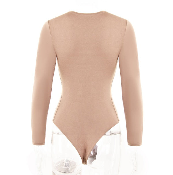 High Neck Long Sleeve Bodysuit | Seamless Thong AU | Nyx