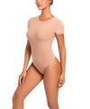 High Neck Short Sleeve Bodysuit | Seamless Thong AU